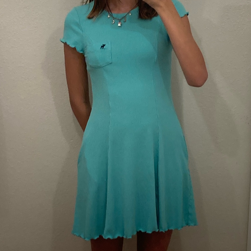 abercrombie kids teal dress size 13/14